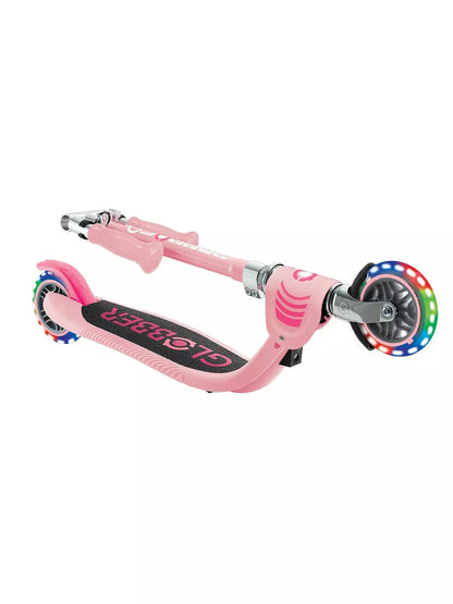 Globber Flow Foldable Junior Lights 2 Wheels Scooter Ride-On Pastel Pink