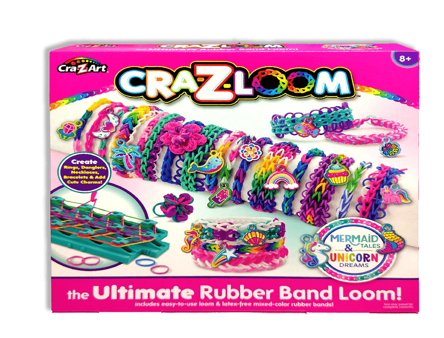 Cra - Z - Loom Ultimate Rubber Band Loom - Mermaid & Unicorn Bracelet Craft Kit for Kids