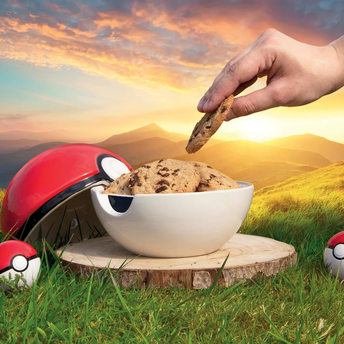 Pokemon Poke Ball Ceramic Cookie Jar with Lid