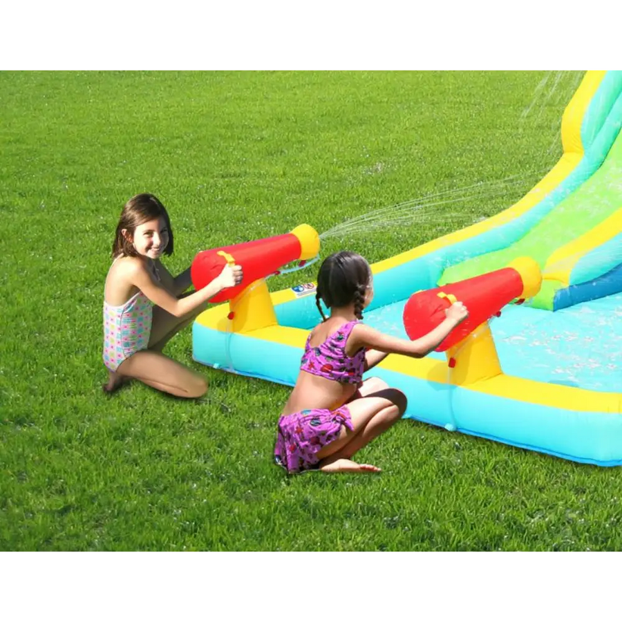 Happy Hop Jump & Splash Double Blaster Inflatable Water Slide for Kids - 400x300x220cm