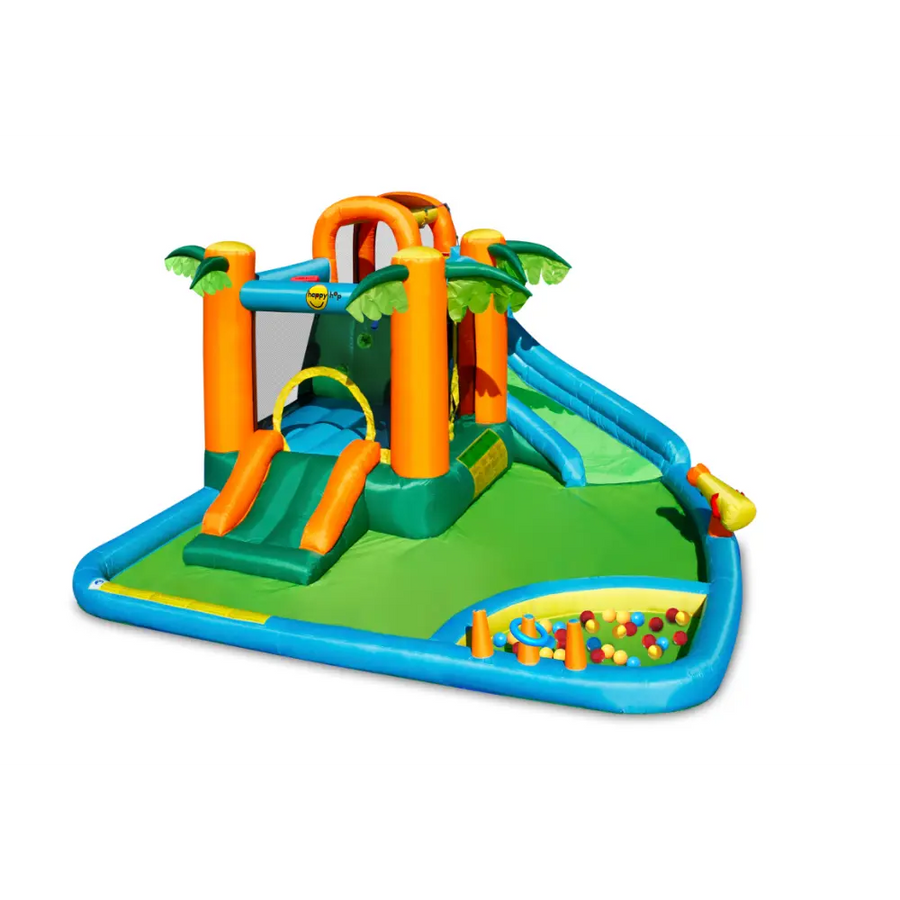 Happy Hop The Oasis 7-in-1 Inflatable Water Slide for Kids - 430x375x205cm