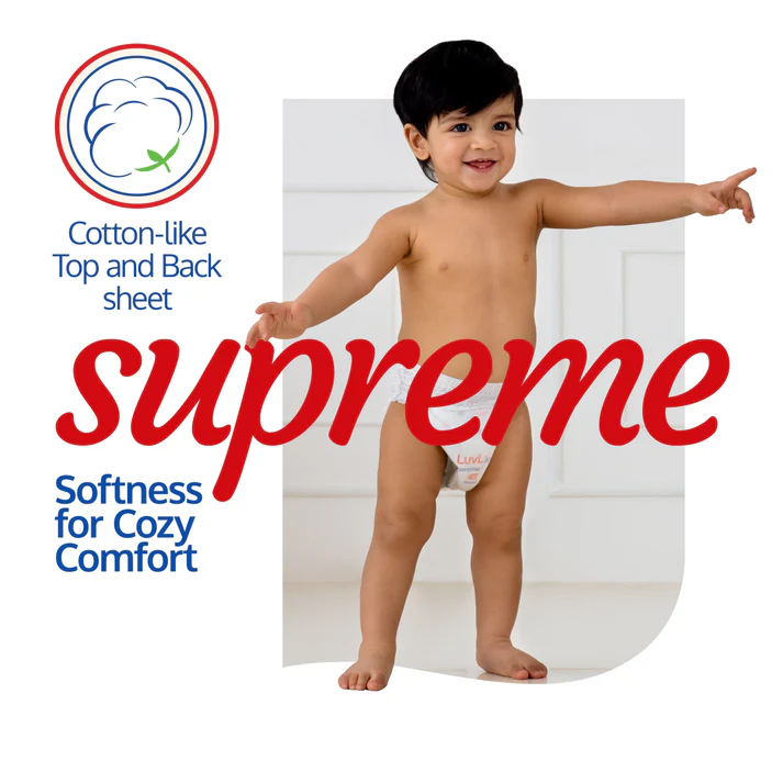 LuvLap Supreme Baby Diaper Pants XL (12-17 kg) - Ultra Absorbent, Soft & Leak Protection, 14-Piece