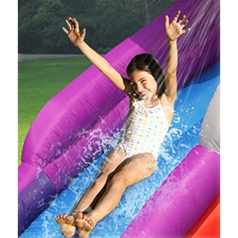 Happy Hop Shark Club Inflatable Water Slide for Kids - 450x320x240cm