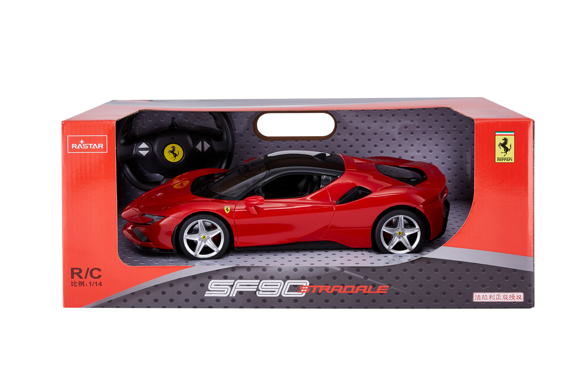 Power Joy RC Ferrari SF90 Stradale 1:14 Battery-Operated High-Speed Sports Racing Toy for Kids & Collectors