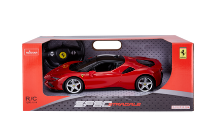 Power Joy RC Ferrari SF90 Stradale 1:14 Battery-Operated High-Speed Sports Racing Toy for Kids & Collectors