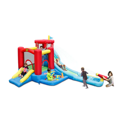 Happy Hop Playcenter with Inflatable Water Slide for Kids - 440x330x235cm