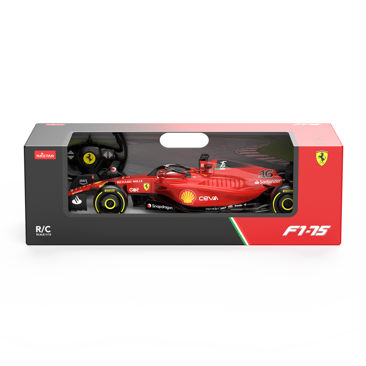 Power Joy RC 1/12 Ferrari F1 75 Battery-Operated Formula 1 Racing Car Toy for Kids with Responsive Steering & Realistic Design