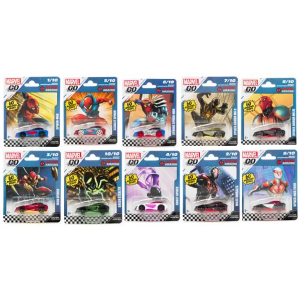 Marvel GO Racing W4 Spiderman Assortment - Sold per piece (Selection is random and subject to availability)