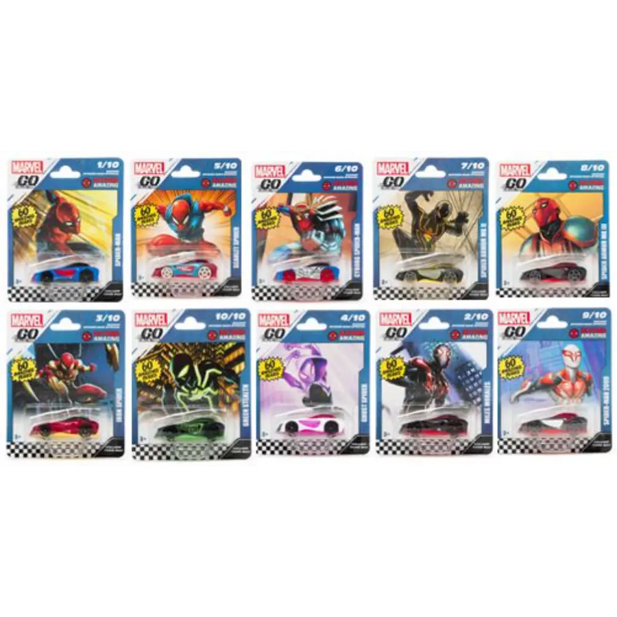 Marvel GO Racing W4 Spiderman Assortment - Sold per piece (Selection is random and subject to availability)