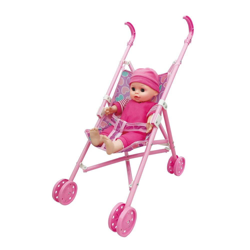 Hayati Baby Amoura My First Doll Stroller 14 Inch Battery-Operated
