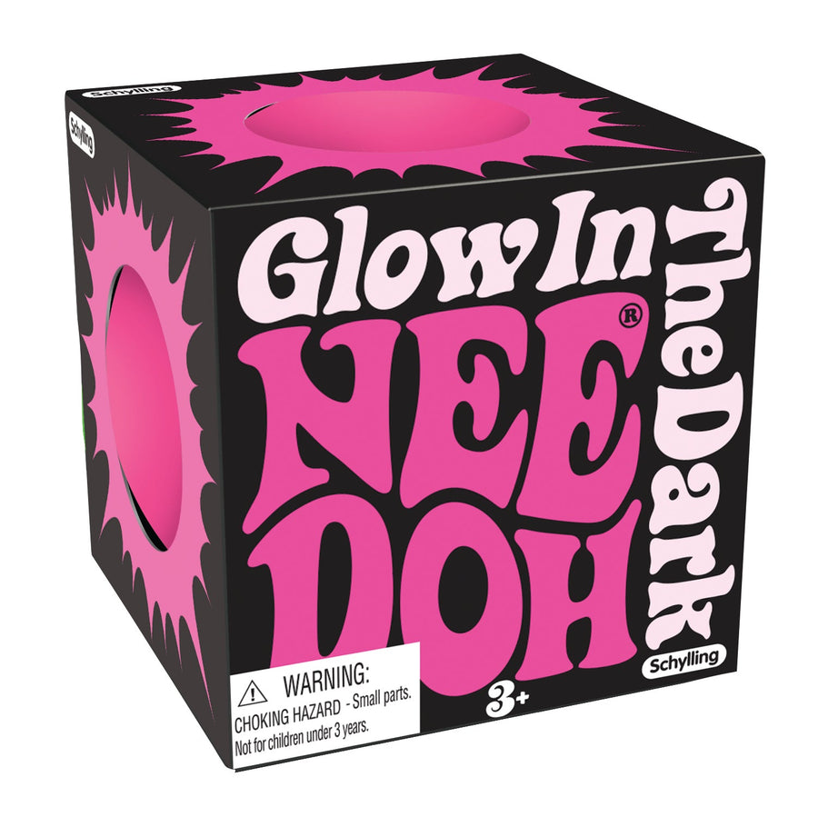 Glow In The Dark NeeDoh Squishy Fidget Stress Relief Toy - Assorted Neon Colours