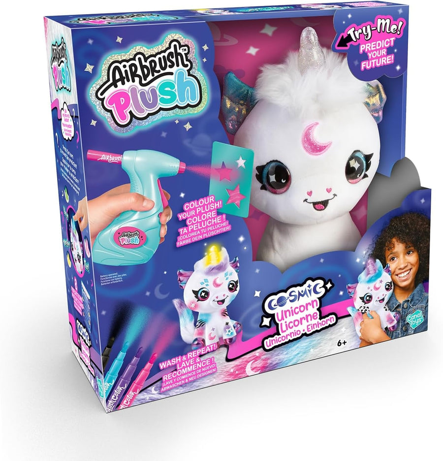Airbrush Plush Cosmic Unicorn Battery-Operated