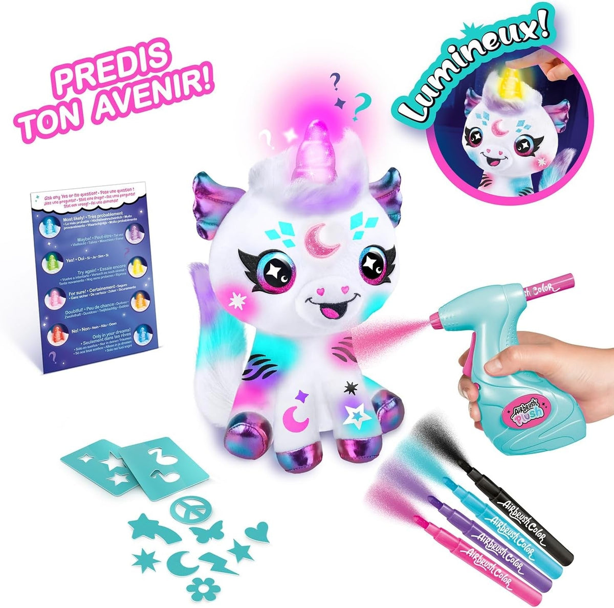 Airbrush Plush Cosmic Unicorn Battery-Operated