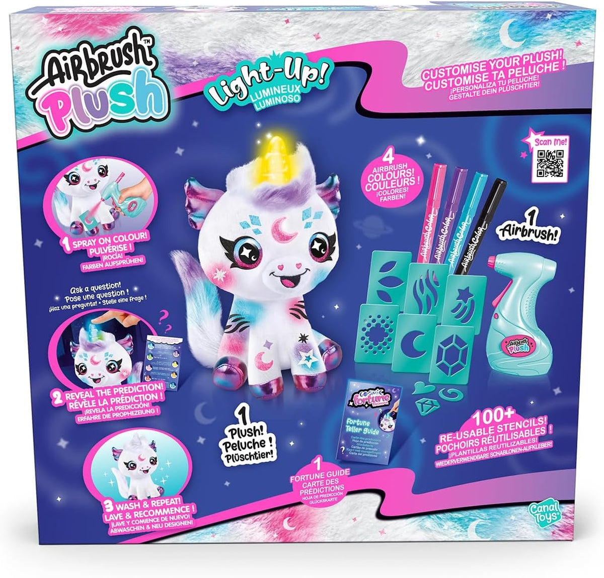 Airbrush Plush Cosmic Unicorn Battery-Operated