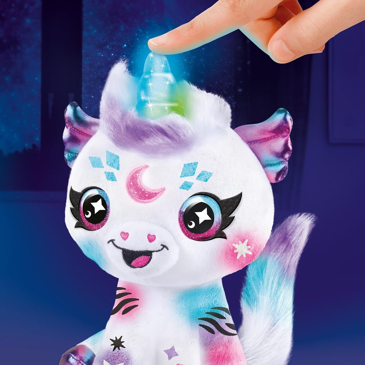 Airbrush Plush Cosmic Unicorn Battery-Operated