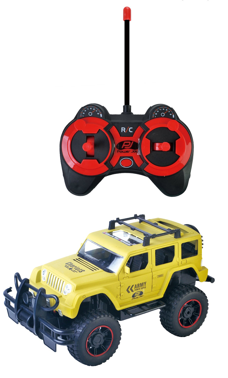 Power Joy RC Jeep with Lights 1:12 Remote-Control Off-Road Jeep for Kids Assorted Colors (Sold Per Piece, Random Selection)