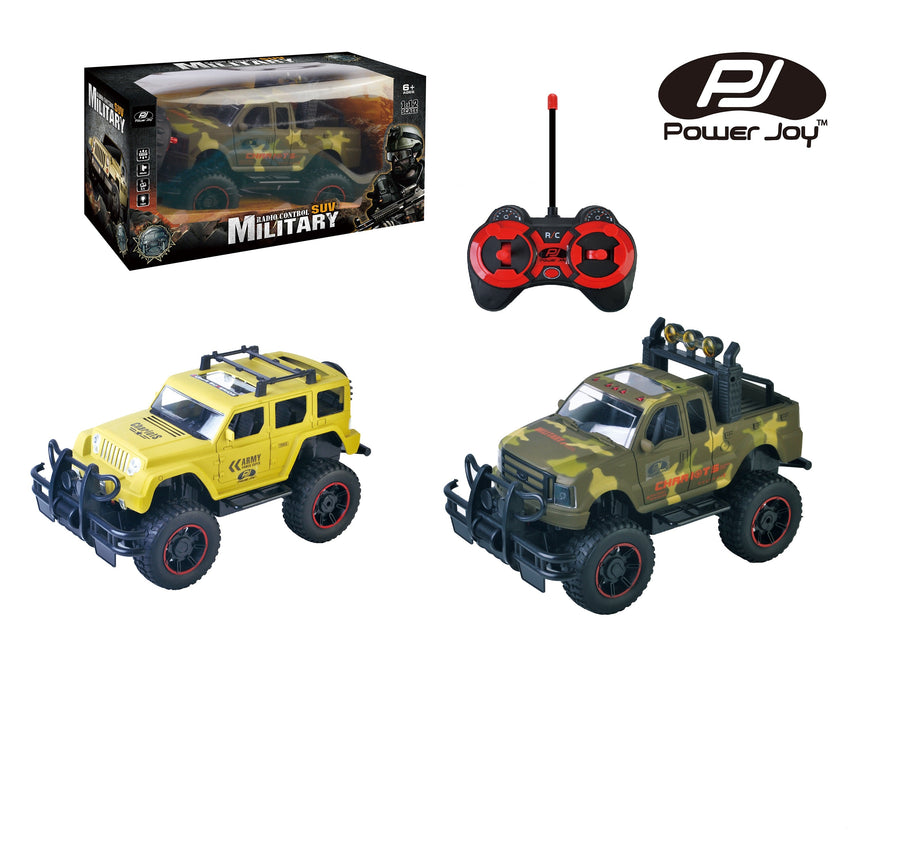 Power Joy RC Jeep with Lights 1:12 Remote-Control Off-Road Jeep for Kids Assorted Colors (Sold Per Piece, Random Selection)