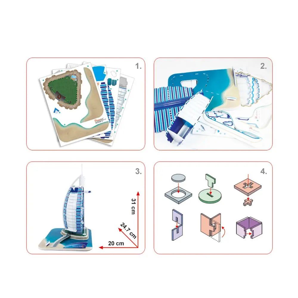 3D Puzzle Burj Al Arab 46-Piece UAE