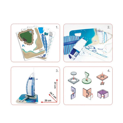 3D Puzzle Burj Al Arab 46-Piece UAE