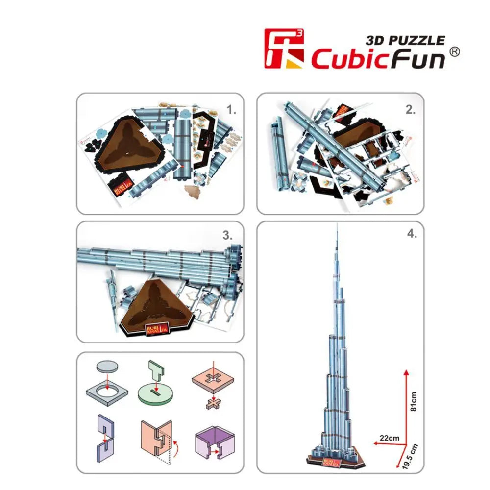 3D Puzzle Burj Khalifa 92-Piece UAE