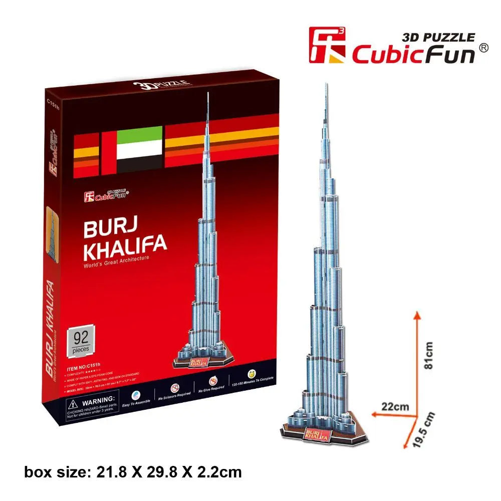 3D Puzzle Burj Khalifa 92-Piece UAE