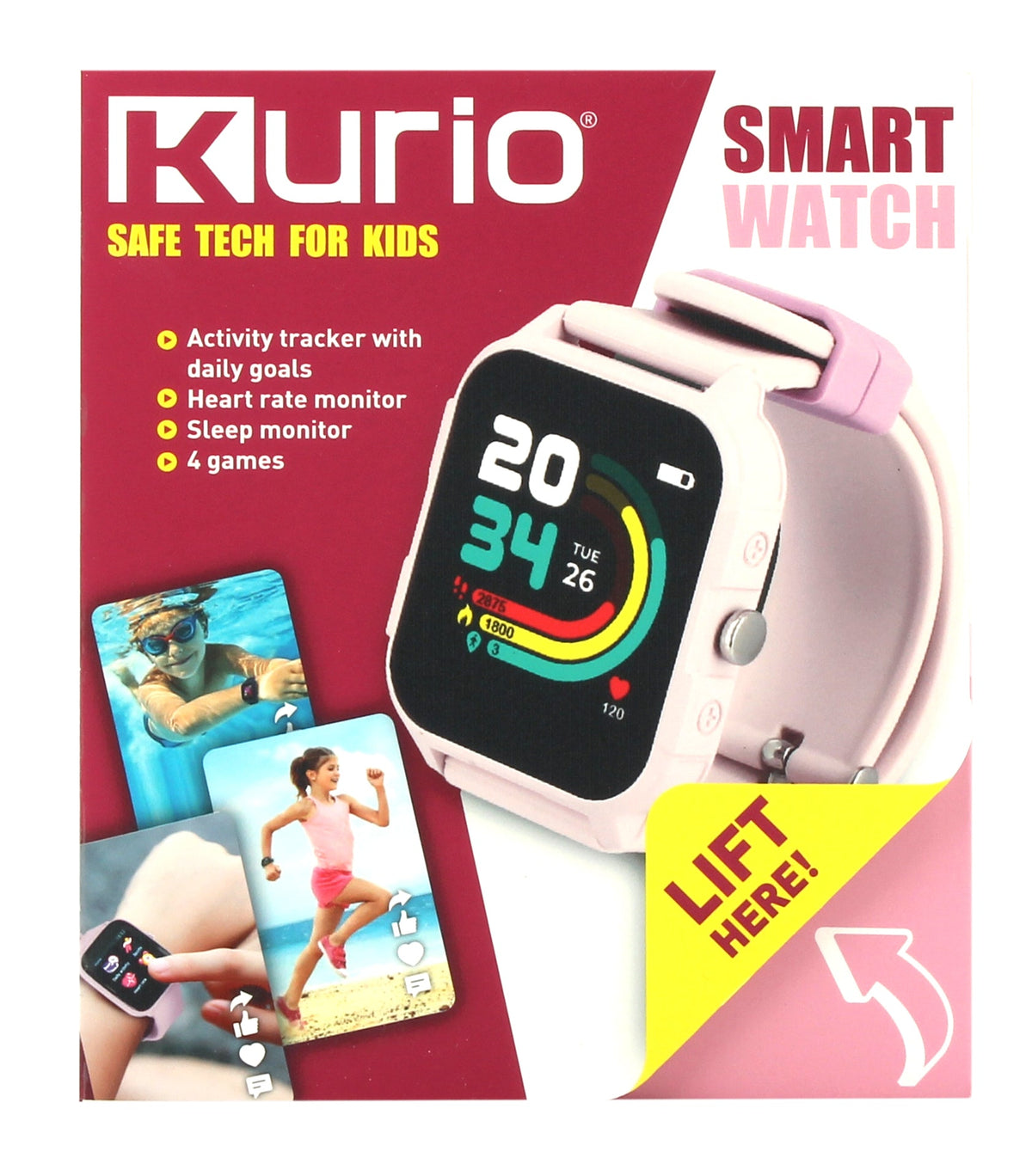 Kurio Smartwatch Pink Battery-Operated