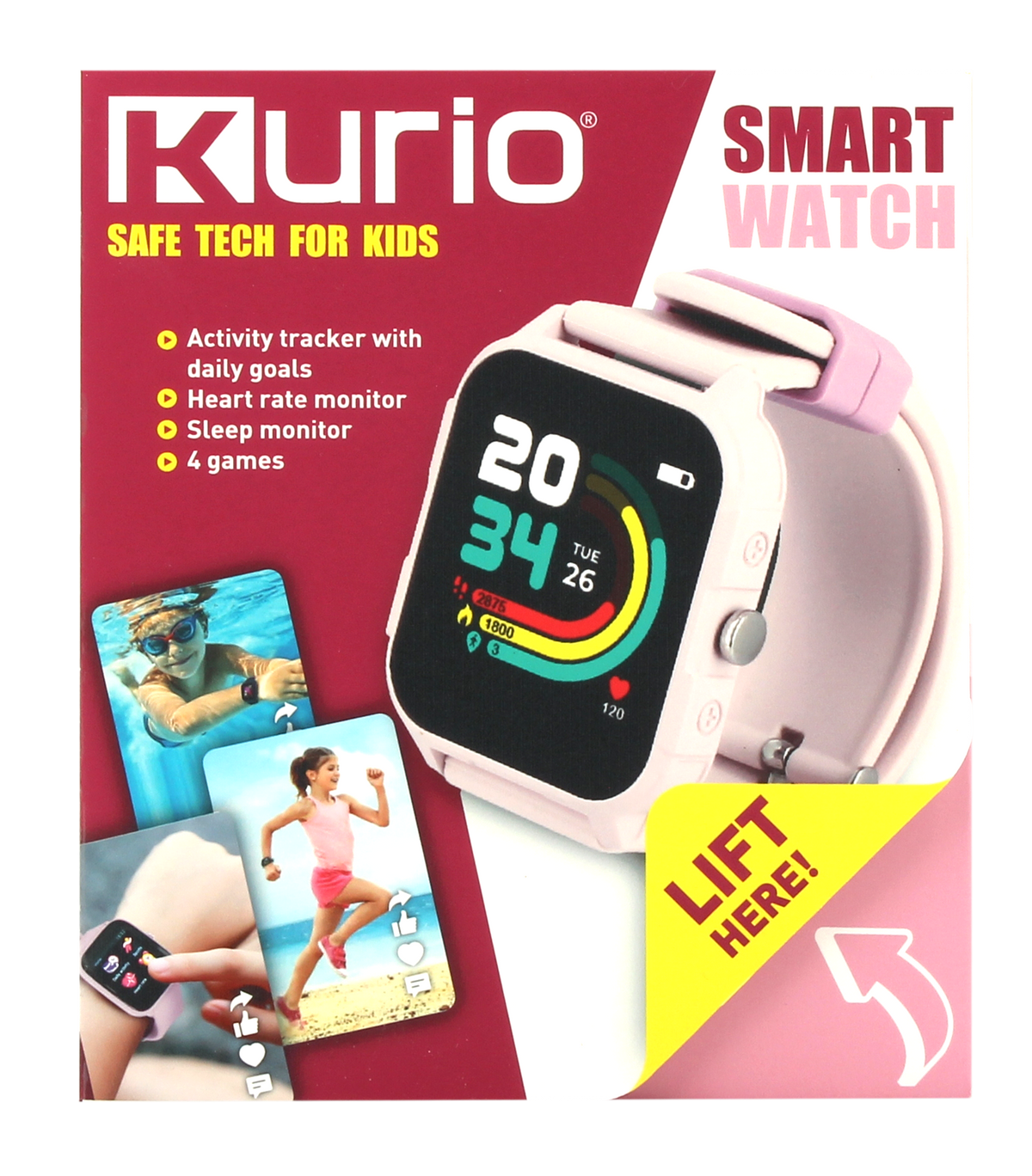 Kurio Smartwatch Pink Battery-Operated
