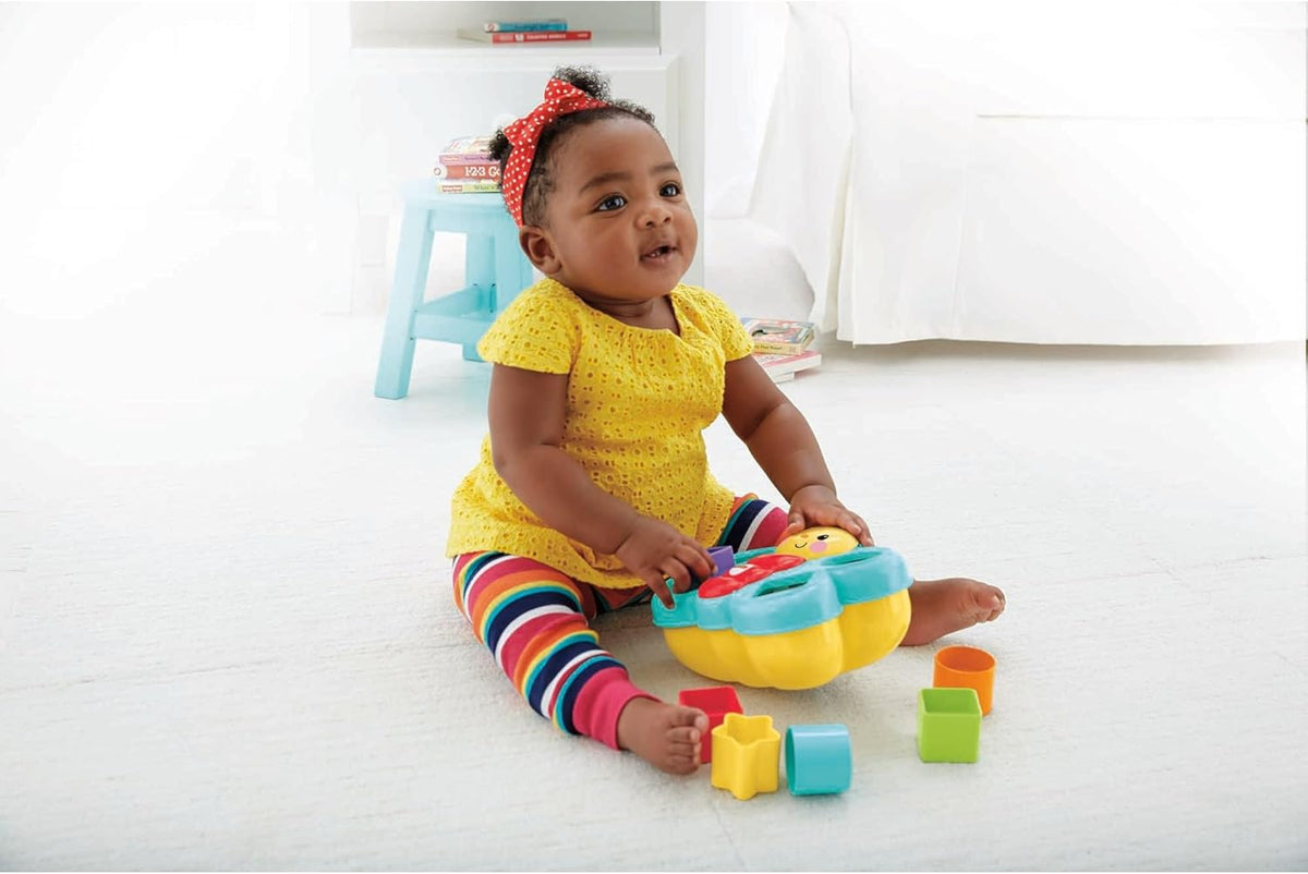 Fisher-Price Butterfly Shape Sorter Baby Toy with 6 Blocks