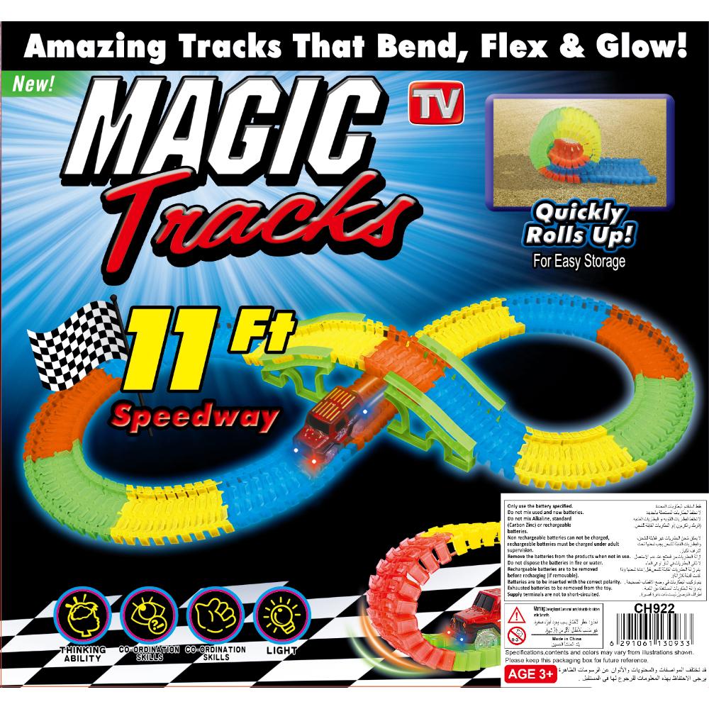 Power Joy Magic Track 220-Piece 11Ft Battery-Operated