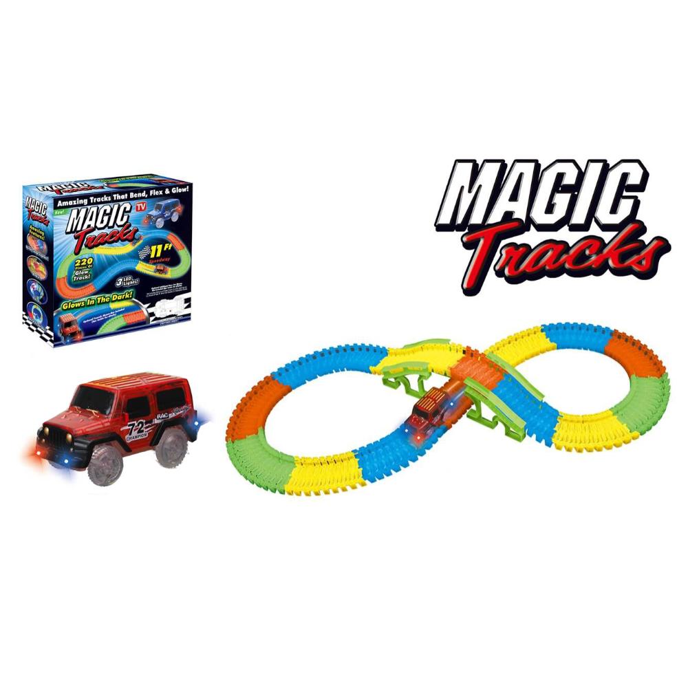 Power Joy Magic Track 220-Piece 11Ft Battery-Operated