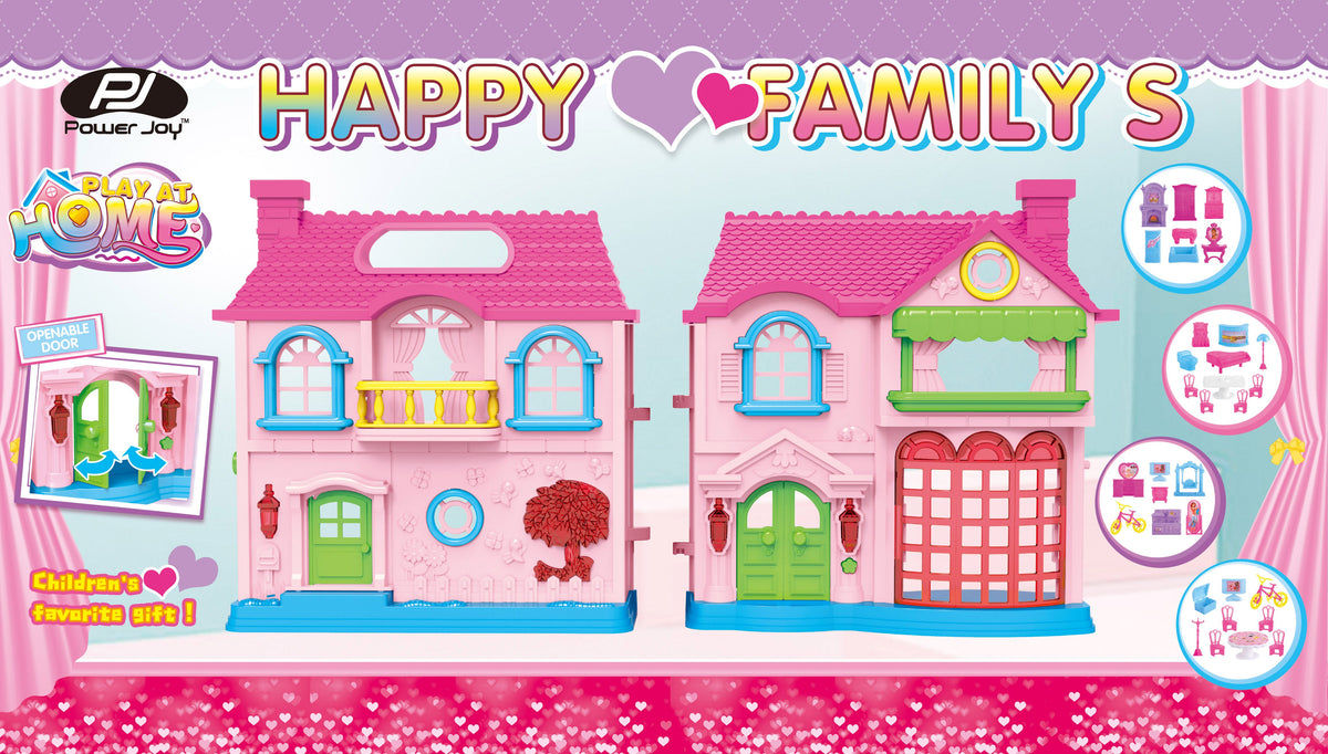 Power Joy Playhome Happy Family Playset for Kids Assortment