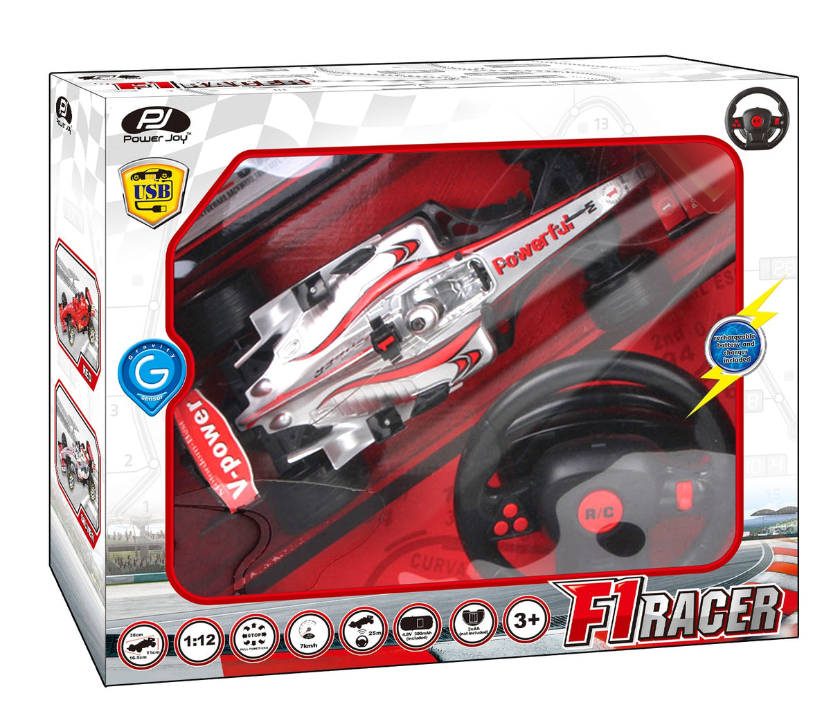 Power Joy RC Racing Flag 1:12 Assortment Battery-Operated High-Speed Racing Toy for Kids - Sold per piece