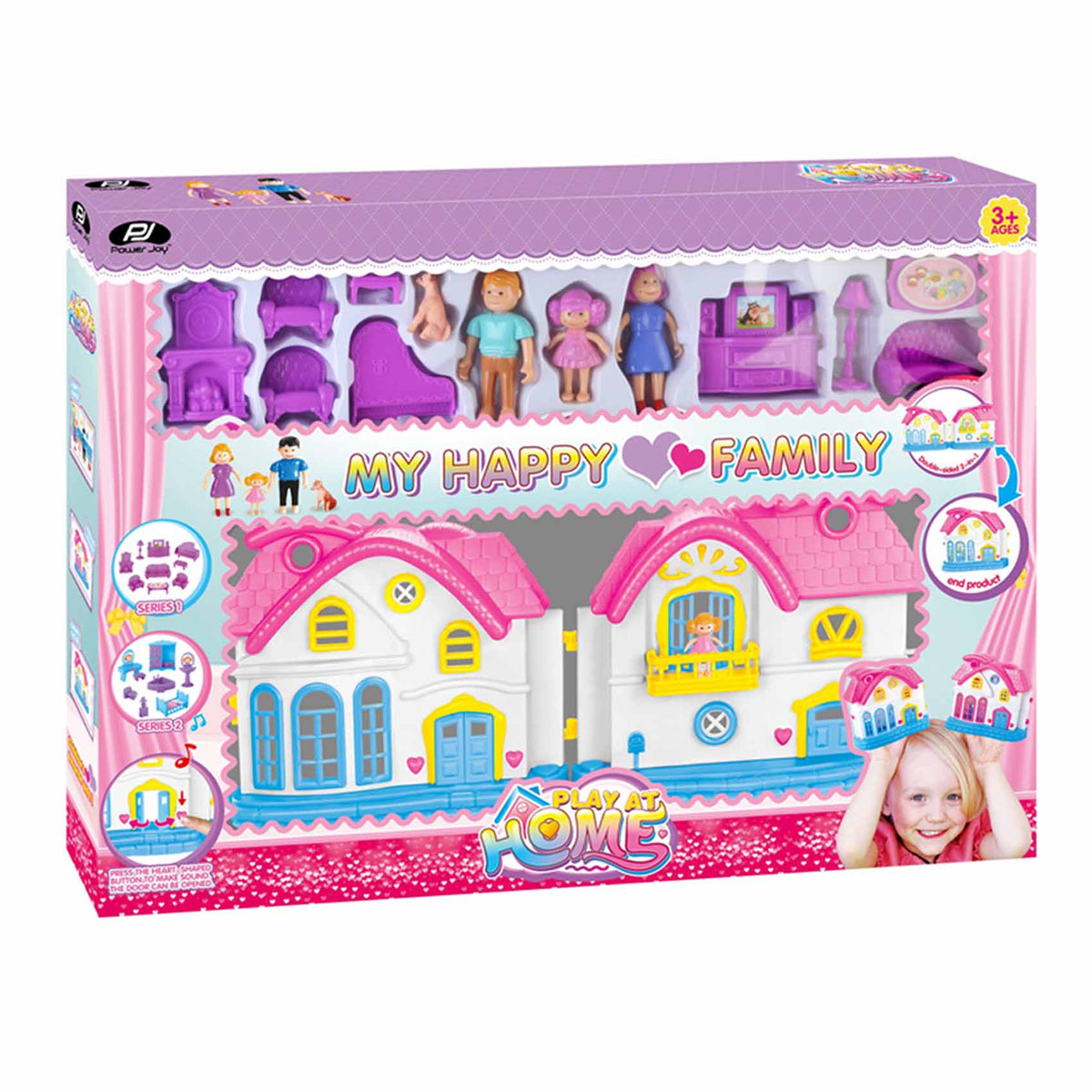 Power Joy Playhome My Happy Family Playset Battery-Operated