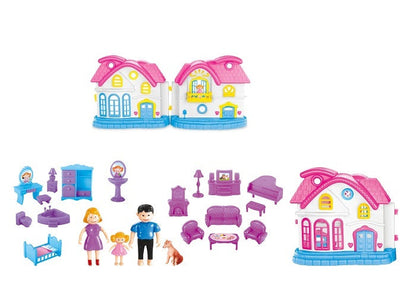 Power Joy Playhome My Happy Family Playset Battery-Operated