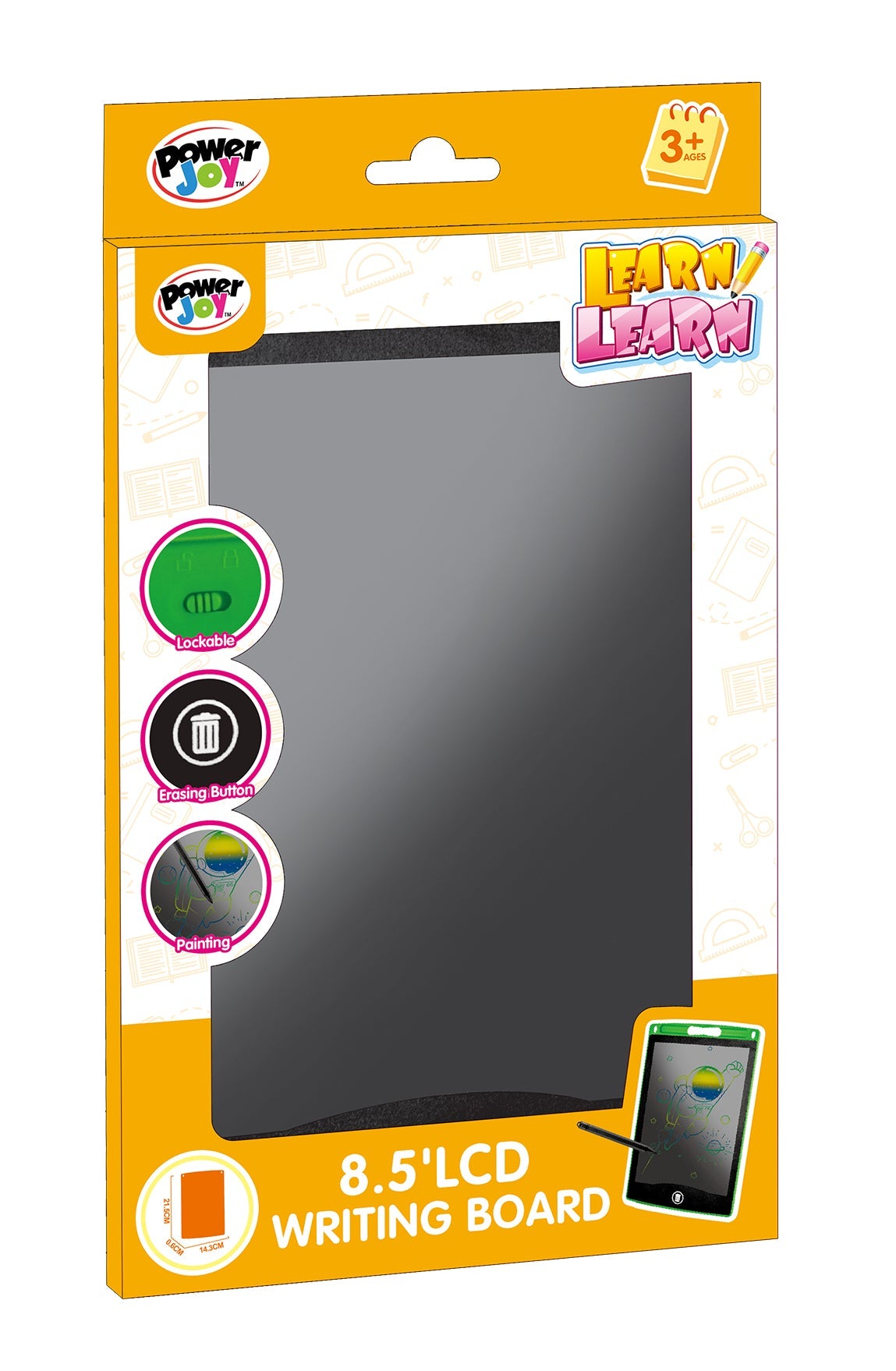 Power Joy Learn LCD Writing Board 8.5 Inch Battery-Operated