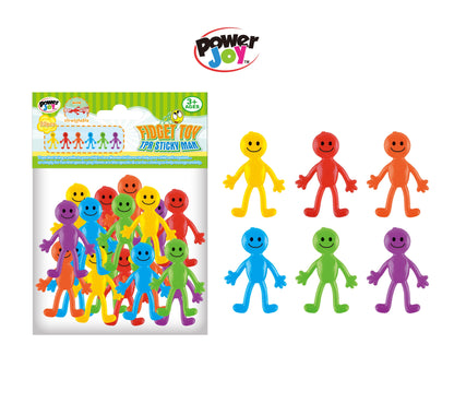 Power Joy Fidget Toy TPR Sticky Man 20-Piece Set for Kids