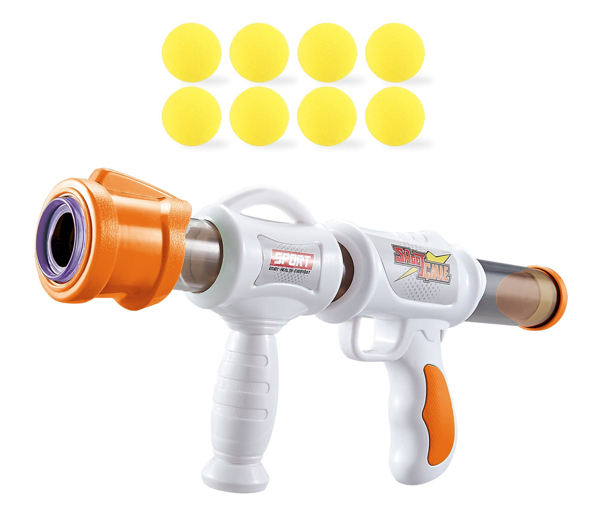 Power Joy Shooterz X-Blaster 7 Air-Pump Foam Ball Blaster with 8 Balls - Assorted Colors, Sold Individually