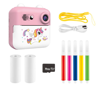 Demoz Snapprintz Pink Kids Camera Battery-Operated Electronic Toy
