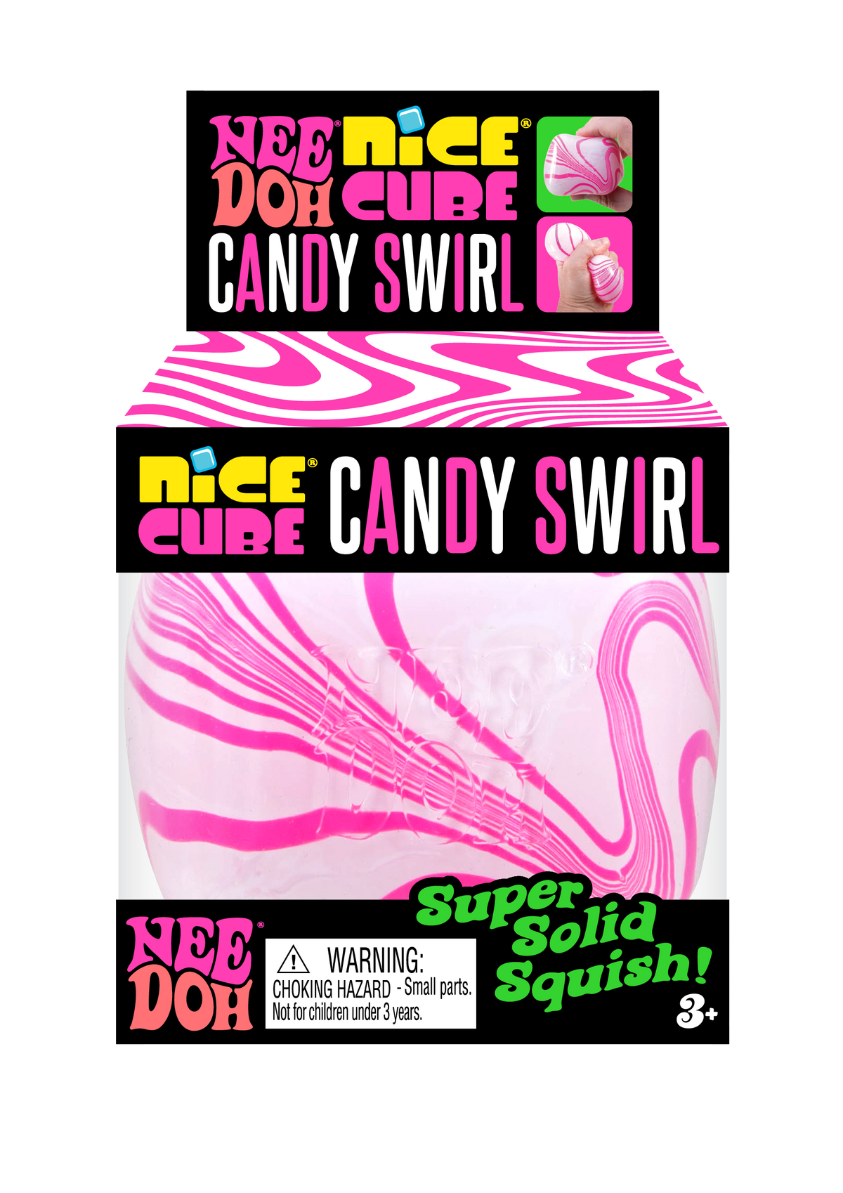 NeeDoh Candy Swirl Nice Cube Squishy Fidget Stress Toy