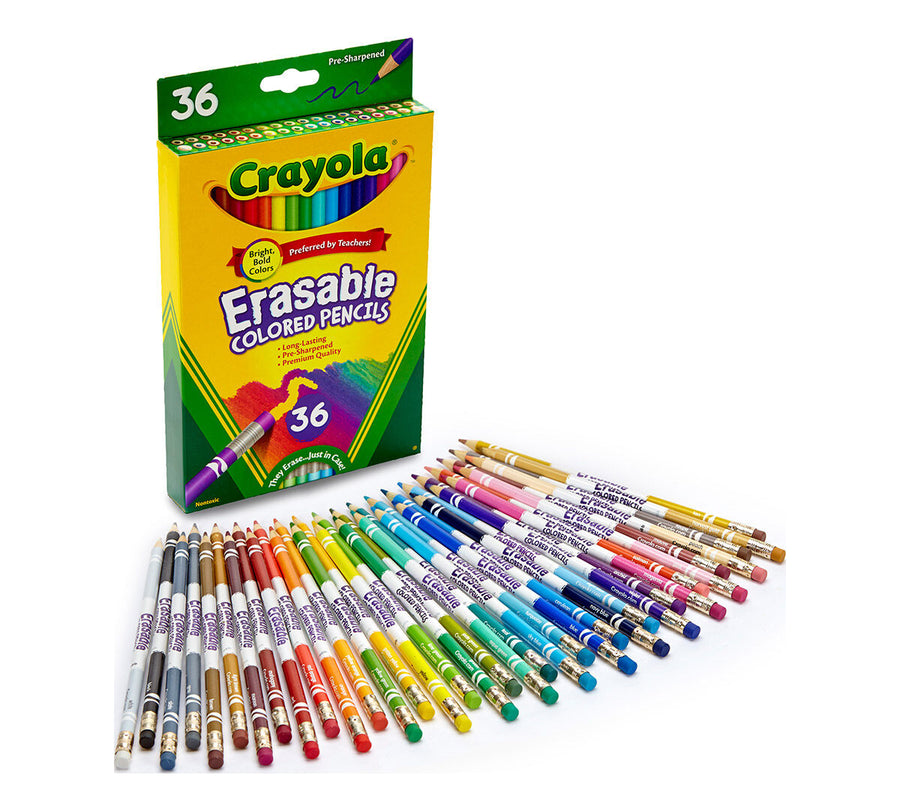Crayola Kids Erasable Colored Pencil Set 36-pieces