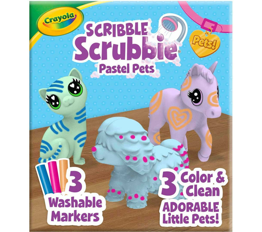 Crayola Scribble Scrubbie Pastel Pet Coloring Set 3-pieces