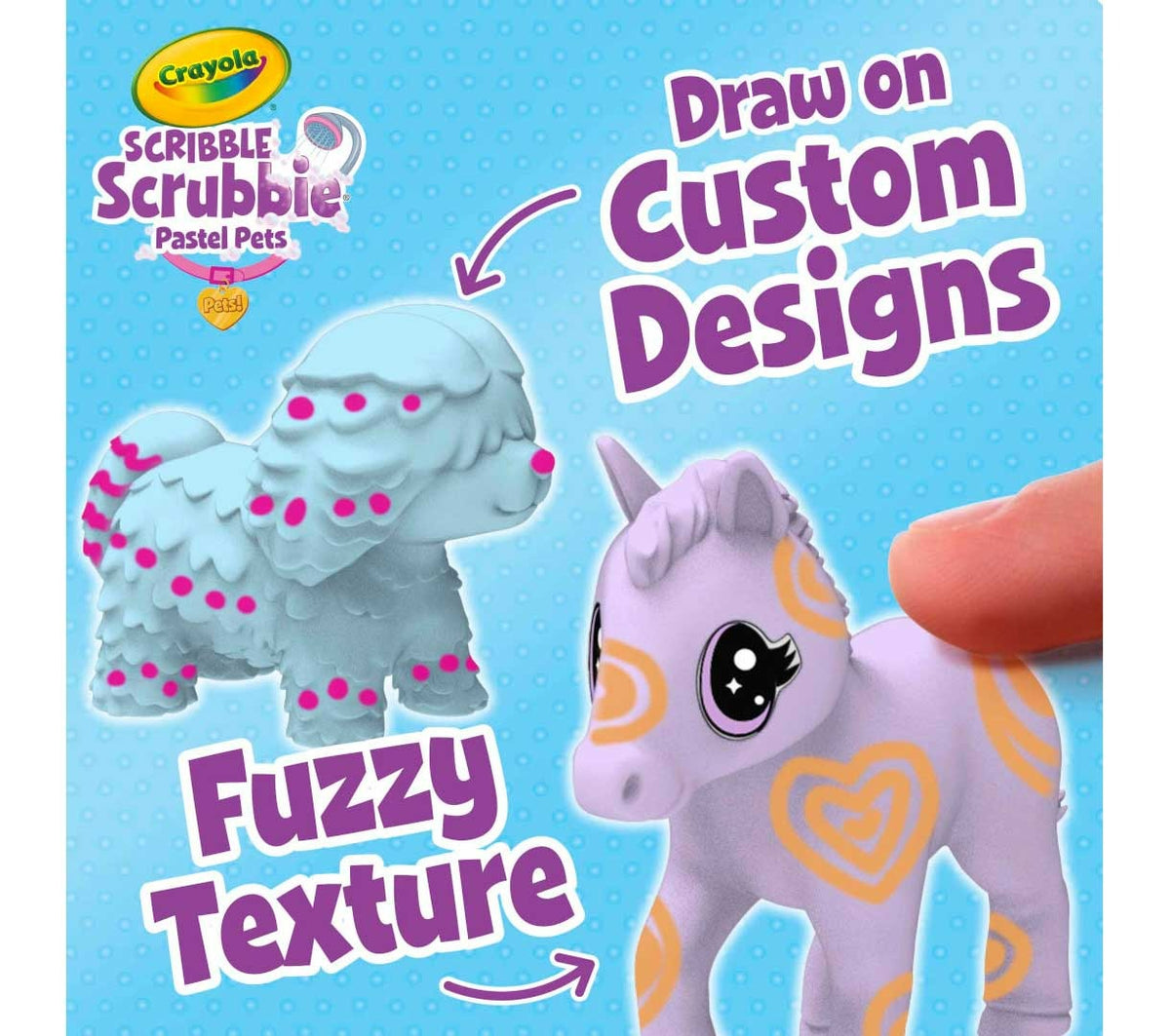 Crayola Scribble Scrubbie Pastel Pet Coloring Set 3-pieces