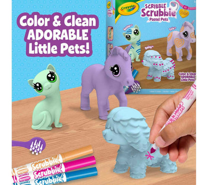Crayola Scribble Scrubbie Pastel Pet Coloring Set 3-pieces