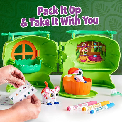Crayola Scribble Scrubbie Pets Safari Treehouse Playset with Storage Case