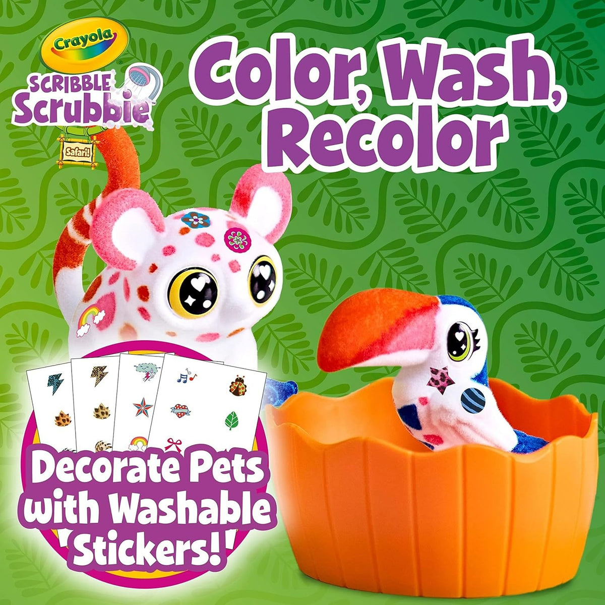 Crayola Scribble Scrubbie Pets Safari Treehouse Playset with Storage Case