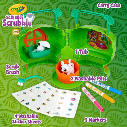 Crayola Scribble Scrubbie Pets Safari Treehouse Playset with Storage Case