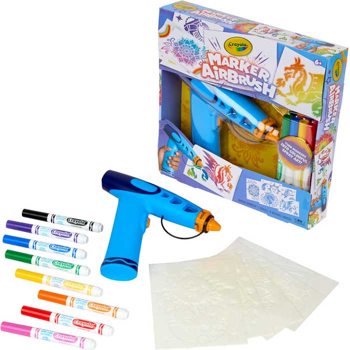 Crayola Marker Airbrush Kit Battery-Operated