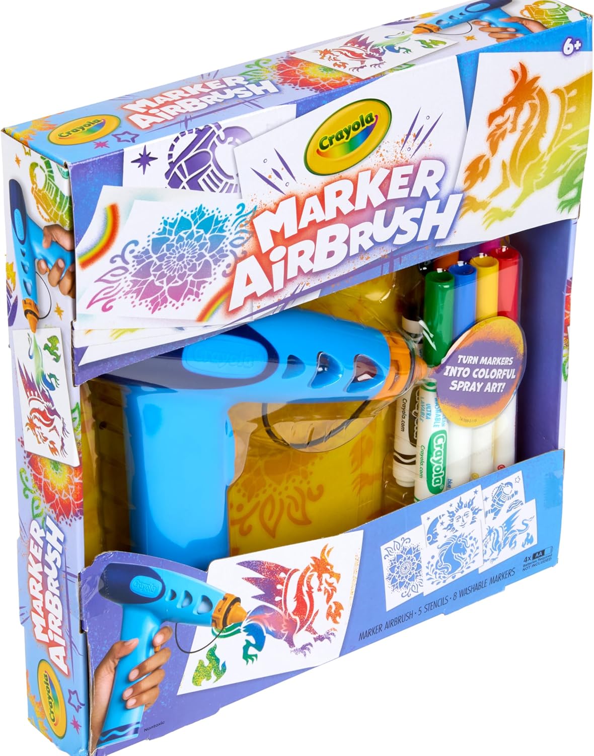 Crayola Marker Airbrush Kit Battery-Operated