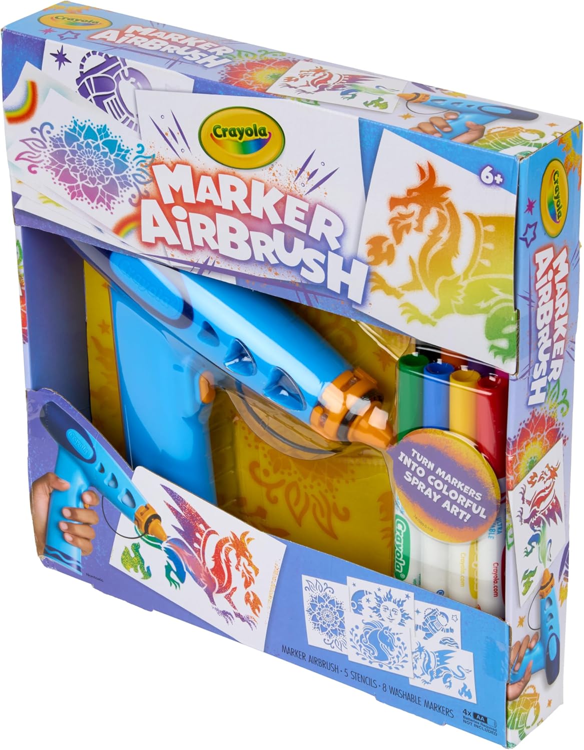 Crayola Marker Airbrush Kit Battery-Operated