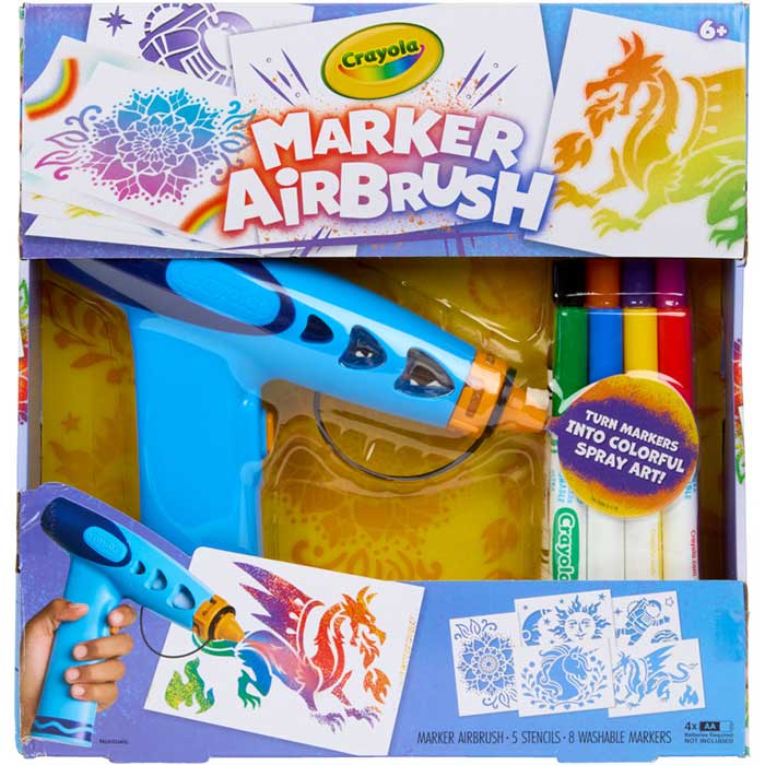Crayola Marker Airbrush Kit Battery-Operated
